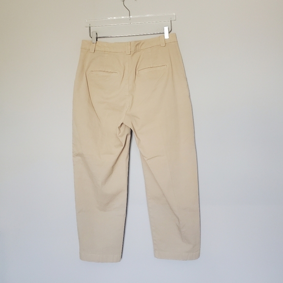 Gap Straight Up Khakis Tan Straight Tapered Leg High Rise Stretch Cropped Size 6 - Picture 4 of 11